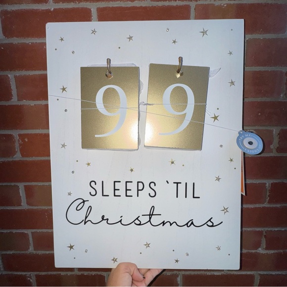 TARGET WONDERSHOP BATTERY LIT WOOD CHRISTMAS COUNTDOWN SIGN 1CT - Picture 1 of 5